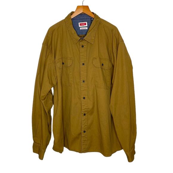 Wrangler Flex for Comfort Tan Long Sleeve Button Down Shirt Men's 3X Western - Picture 8 of 8